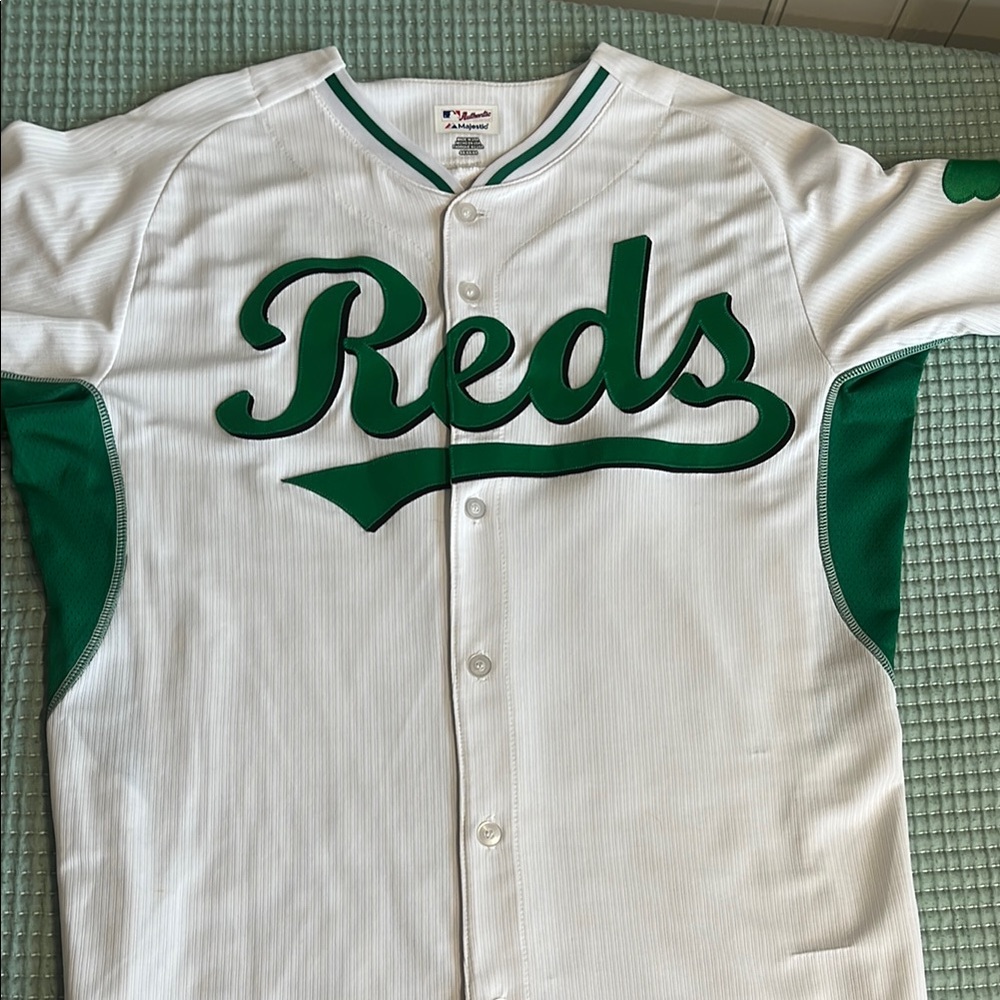 Cincinnati Reds St Patrick's Day Green Jersey